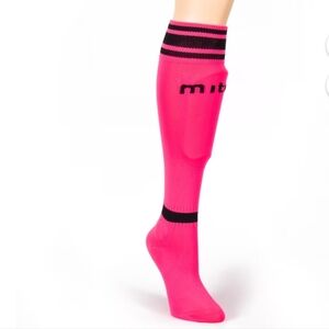 Mitre Pink Soccer Socks with Built in Shinguards Size Junior
